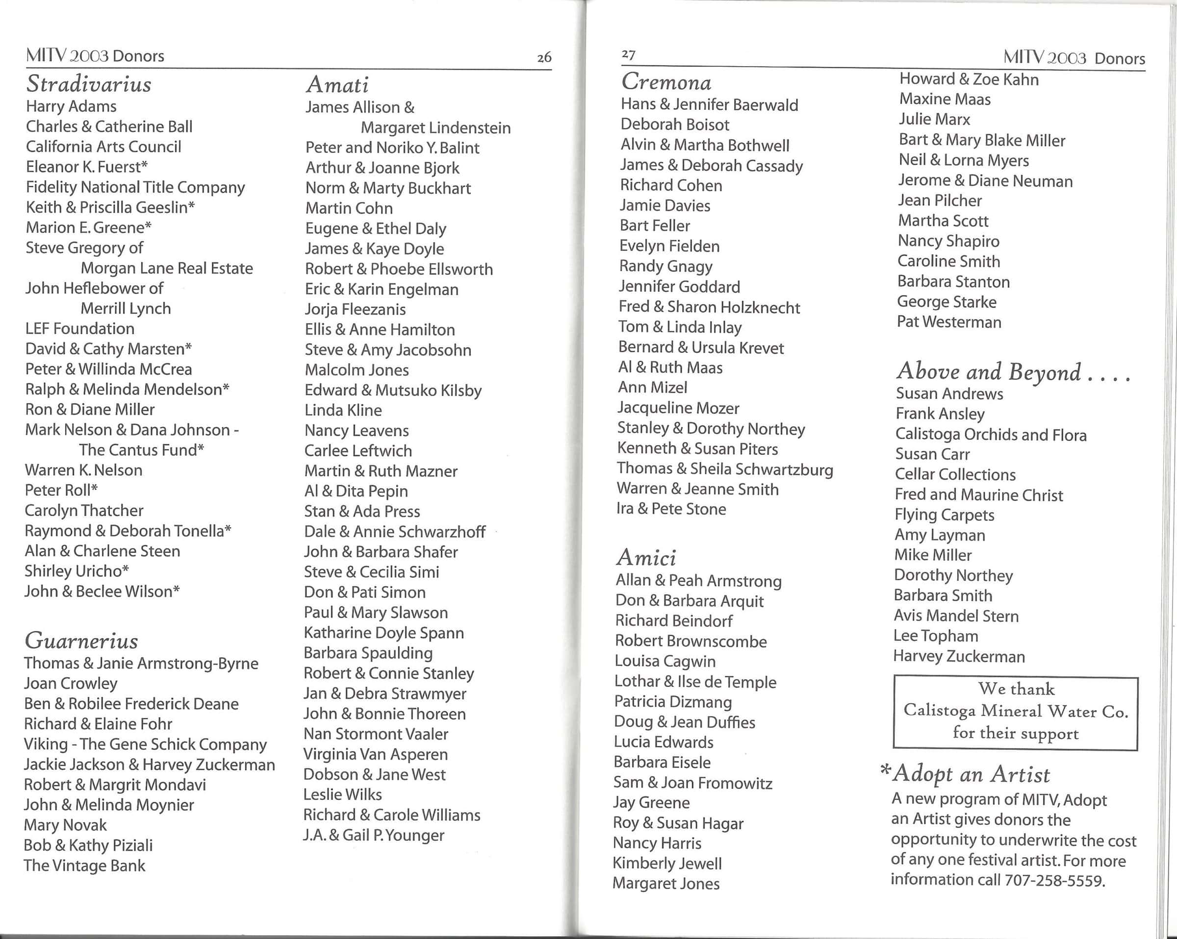 Program 2003 III.